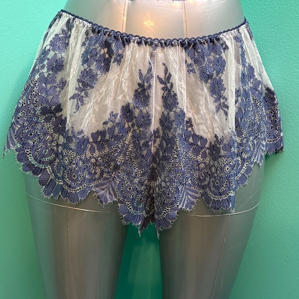 Victoria's Secret Blue and White Lace Short